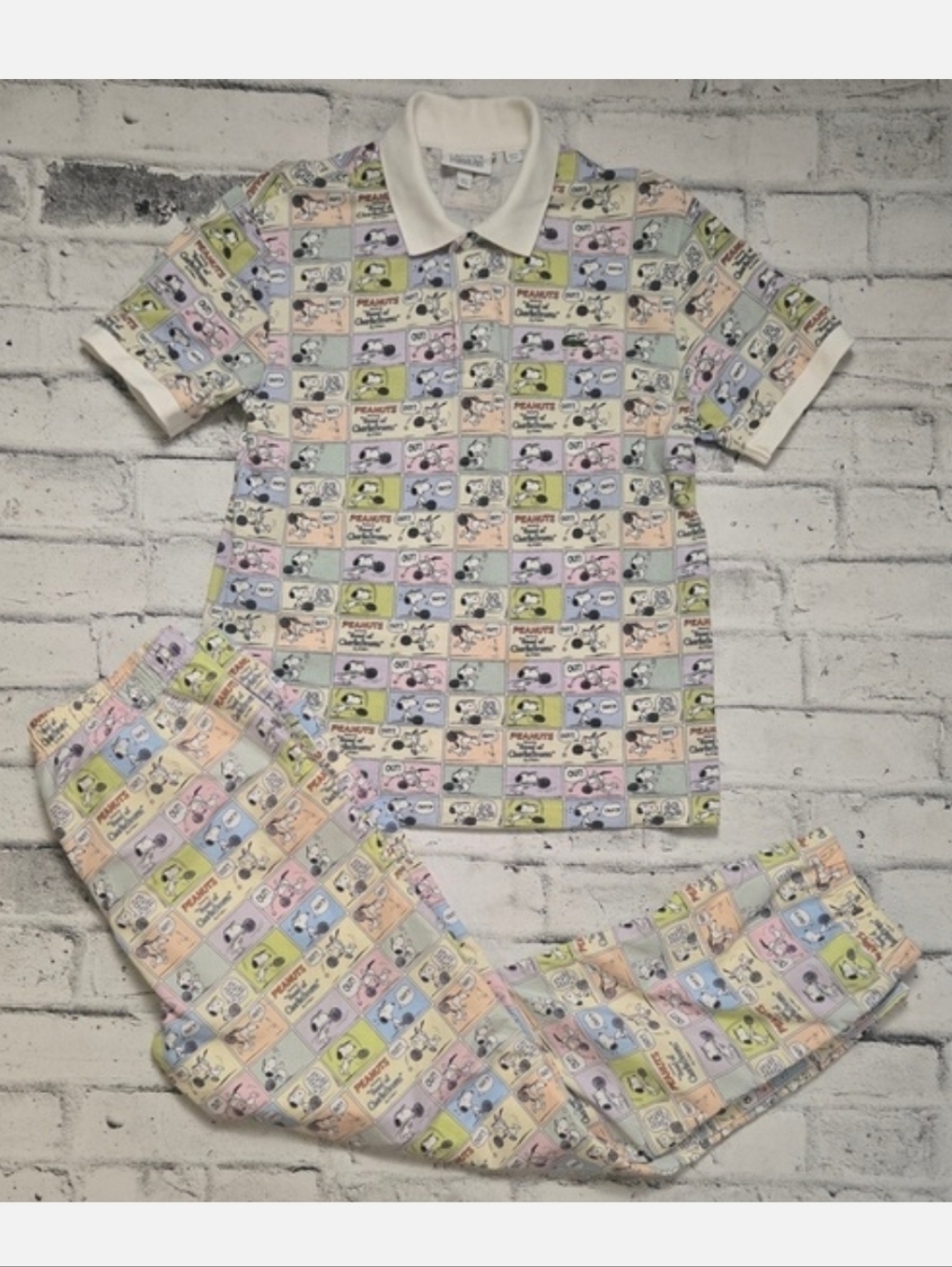 Lacoste x Peanuts Snoopy Matching Set Polo Shirt Pants Unisex S